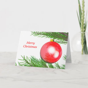 Merry Christmas Tree Decoration Holiday Card
