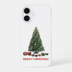 Merry Christmas. Tree (design 1) with gifts iPhone 16 Case
