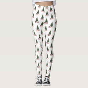 Merry Christmas. Tree (design 1) with gifts Leggings