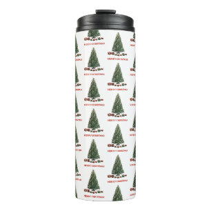 Merry Christmas. Tree (design 1) with gifts Thermal Tumbler