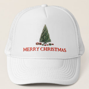 Merry Christmas. Tree (design 1) with gifts Trucker Hat