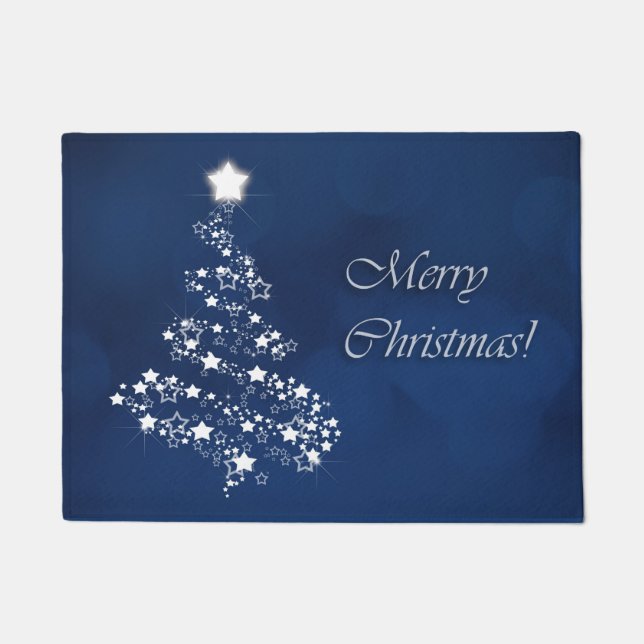 Merry Christmas Tree Design Doormat (Front)