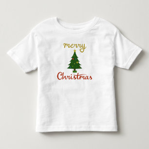 Merry Christmas+Tree Design Toddler T-shirt