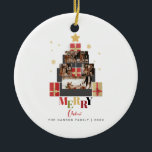 Merry Christmas Tree Family Photo Collage Ceramic Ornament<br><div class="desc">A Merry Christmas card keepsake design features a Christmas tree photo collage that will delight family & friends this joyous HOliday season.</div>