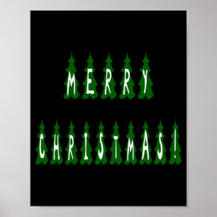 Merry Christmas Tree Font Girls And Boys  Poster