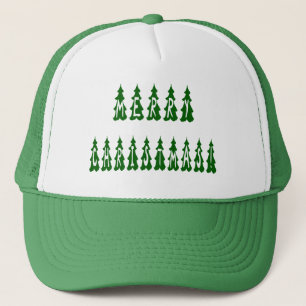 Merry Christmas Tree Font Trucker Hat