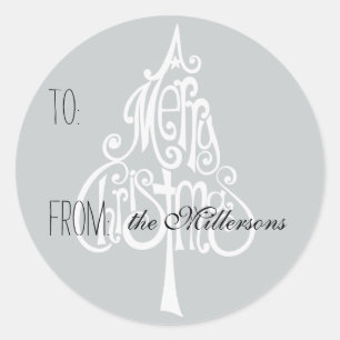 Merry Christmas Tree Gift Tag