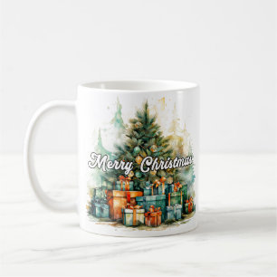 Merry Christmas Tree   Happy Holidays Coffee Mug