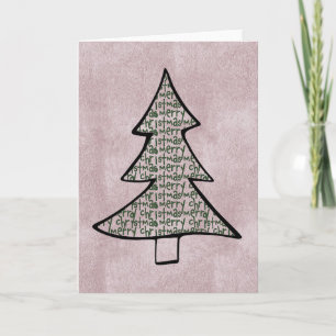 Merry Christmas Tree Holiday Card