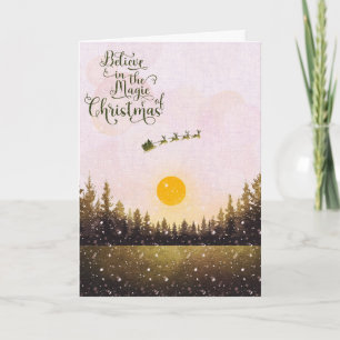 Merry Christmas Tree Holiday Card