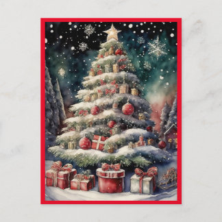 Merry Christmas Tree Holiday Postcard