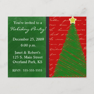 Merry Christmas tree Invitation