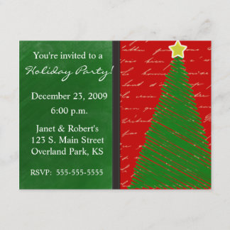 Merry Christmas tree Invitation