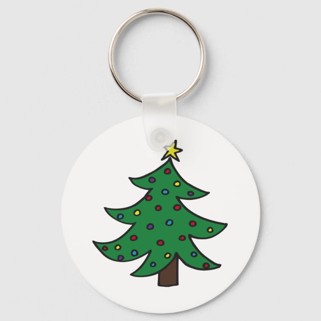 Merry Christmas Tree Keychain (Front)