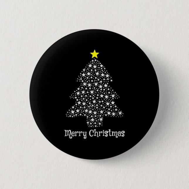 Merry Christmas Tree Matching Family Santa Xmas Ho 2 Inch Round Button (Front)