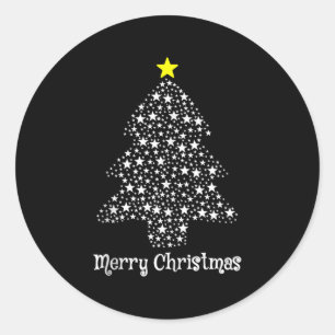 Merry Christmas Tree Matching Family Santa Xmas Ho Classic Round Sticker