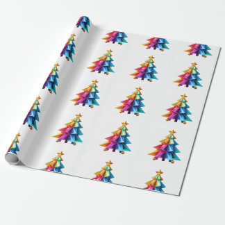Merry christmas tree , modern wrapping paper