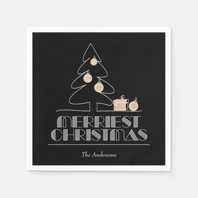 Merry Christmas Tree  Napkin (Front)
