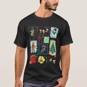 Merry Christmas Tree Santa Gingerbread Coquette Bo T-Shirt
