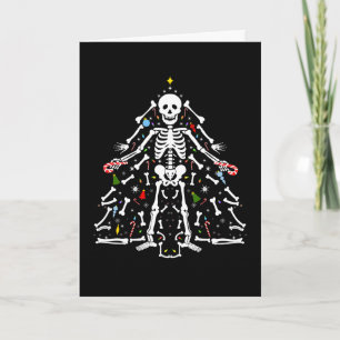 Merry Christmas Tree Skeleton Card