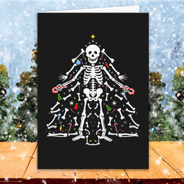Merry Christmas Tree Skeleton Card (Creator Uploaded)