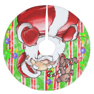 Merry Christmas Tree Skirt  Teddy Bear