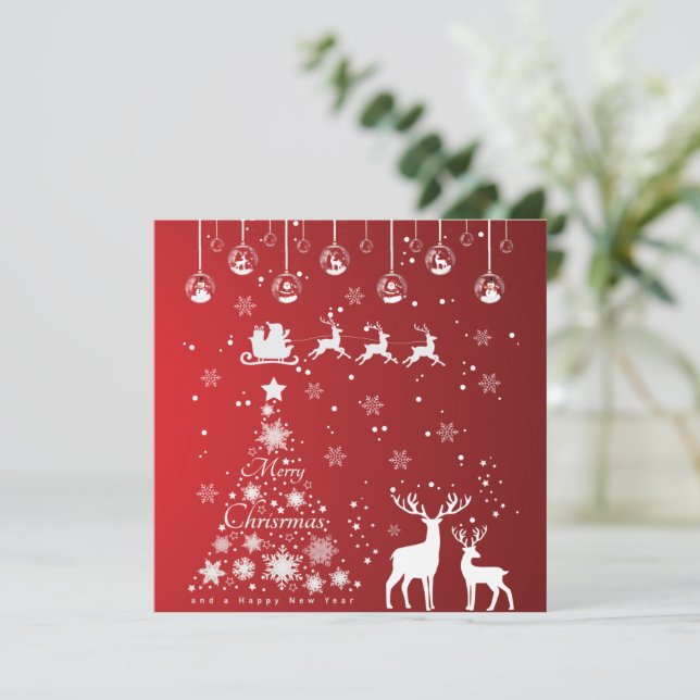 Merry Christmas Tree Snowflakes, Reindeer (Standing Front)