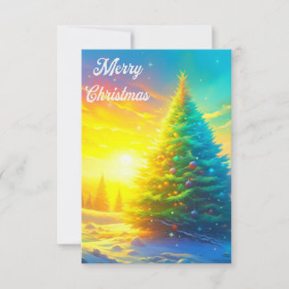 Merry Christmas Tree Thank You Card