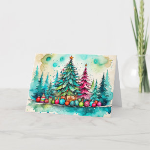 Merry Christmas Tree   Tis The Seasons Holiday Card