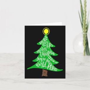 Merry Christmas Tree Tygraphy For Men Women Kid  Card