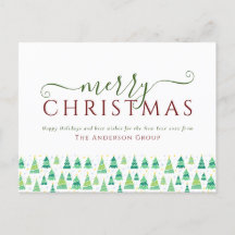 Merry Christmas Trees Corporate Business