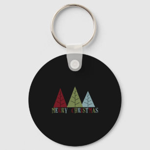 Merry Christmas Trees Keychain