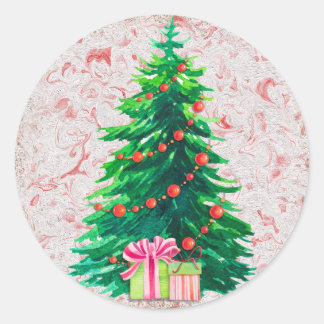 Merry Christmas trees stickers