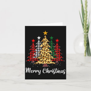 Merry Christmas Trees With Buffalo Plaid &amp; Leo Card