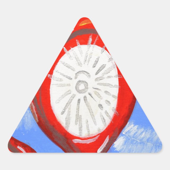 Merry Christmas Triangle Sticker (Front)
