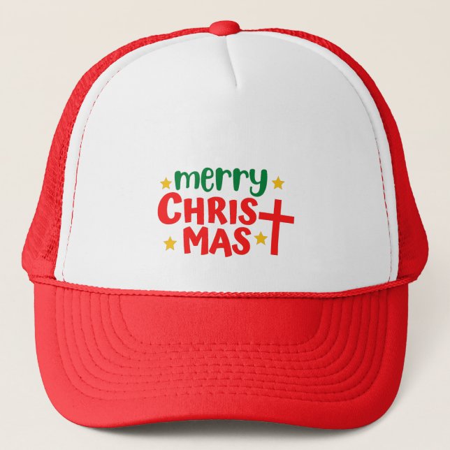 Merry Christmas  Trucker Hat (Front)