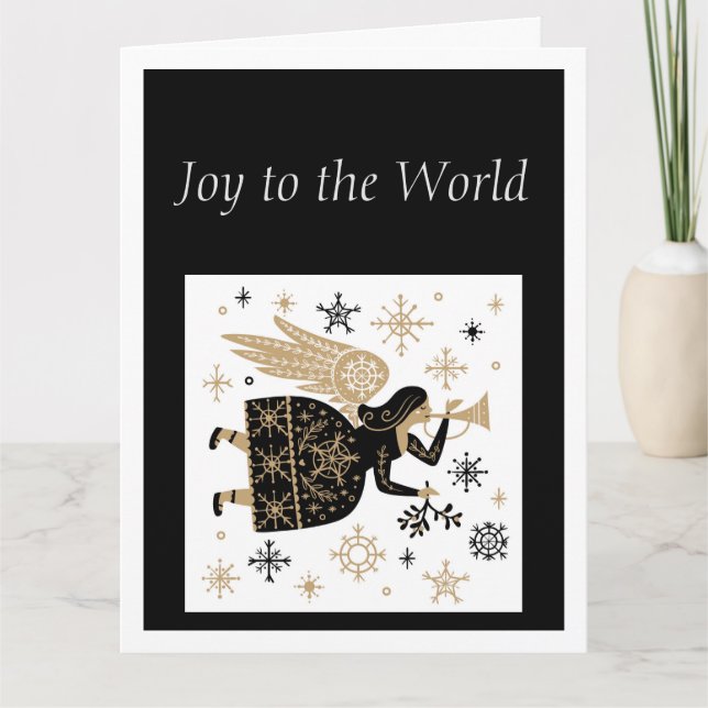 Merry Christmas True Meaning Angel Stars Art  Card (Front)