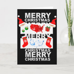 Merry Christmas Trump Won Electoral Map Design Tru Card