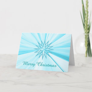 Merry Christmas Turquoise Star Card by Janz