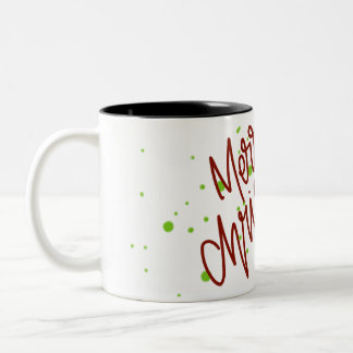 Merry christmas Two-Tone coffee mug