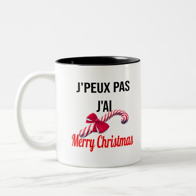 Merry Christmas Two-Tone Coffee Mug (Left)