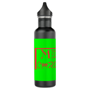 Merry Christmas Typography Design: A Festive Retro 710 Ml Water Bottle