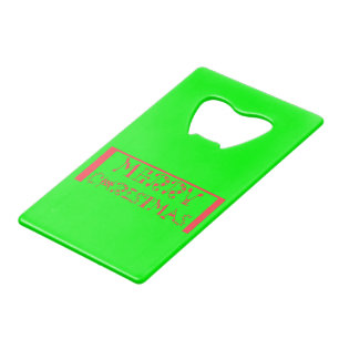 Merry Christmas Typography Design: A Festive Retro Credit Card Bottle Opener