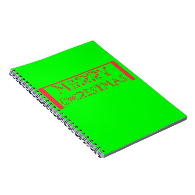 Merry Christmas Typography Design: A Festive Retro Notebook (Right Side)