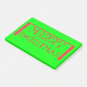 Merry Christmas Typography Design: A Festive Retro Post-it Notes