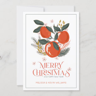 Merry Christmas typography Holiday Card
