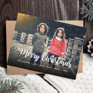 Merry Christmas Typography Script Holiday Custom