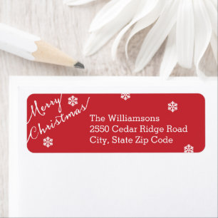 Merry Christmas Typography Snowflake Simple