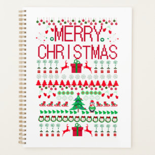 Merry Christmas Ugly Sweater style Planner