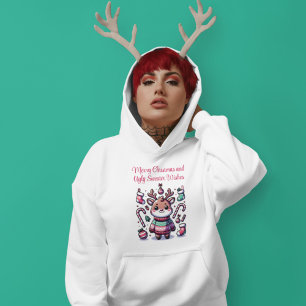 Merry Christmas & Ugly Sweater Wishes Reindeer